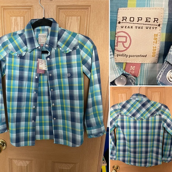 NEW Girls 7/8 Roper Shirt - Picture 2 of 2